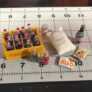 Miniature Soda and Grocery Set